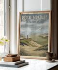 Depicting Royal Birkdale Golf Art wall art with dune foreground, winding fairway shapes, and distant horizon