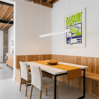 Daiquiri Art Print, cocktail wall art with green and blue colors for lounge