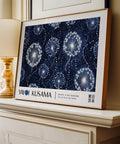 Starry night dandelion poster with a celestial theme