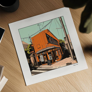 Japanese retro Tokyo wall art capturing nostalgic city life
