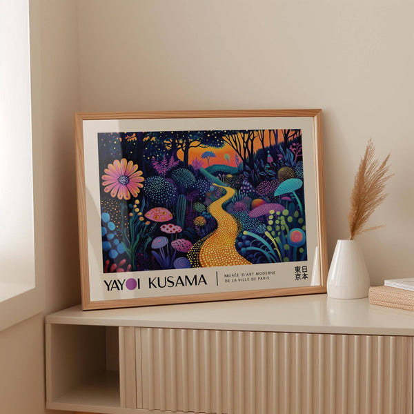 unique mystical prints featuring polka-dotted mushrooms