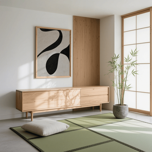 Abstract Black and White Art wall art in Gray and Black for entryway decor