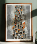 Detailed shot of wheels alignment on Bicycle Racing Poster