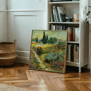 Green and yellow Colorful Landscape Art Print as poster for office wall