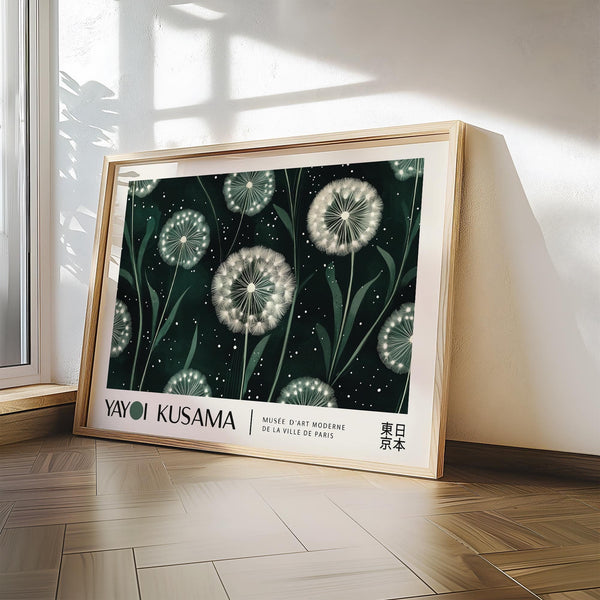 Sophisticated horizontal posters with delicate dandelion artwork