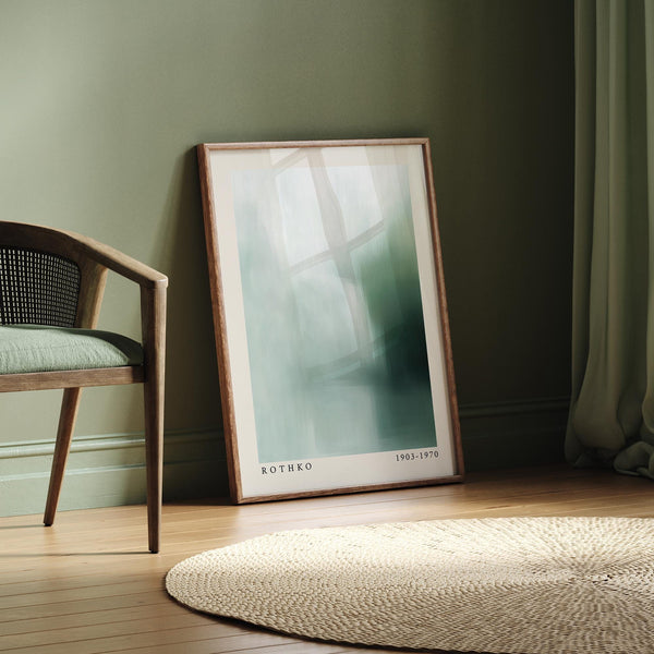 Rothko print for calm, modern interiors with soft wall color harmony.