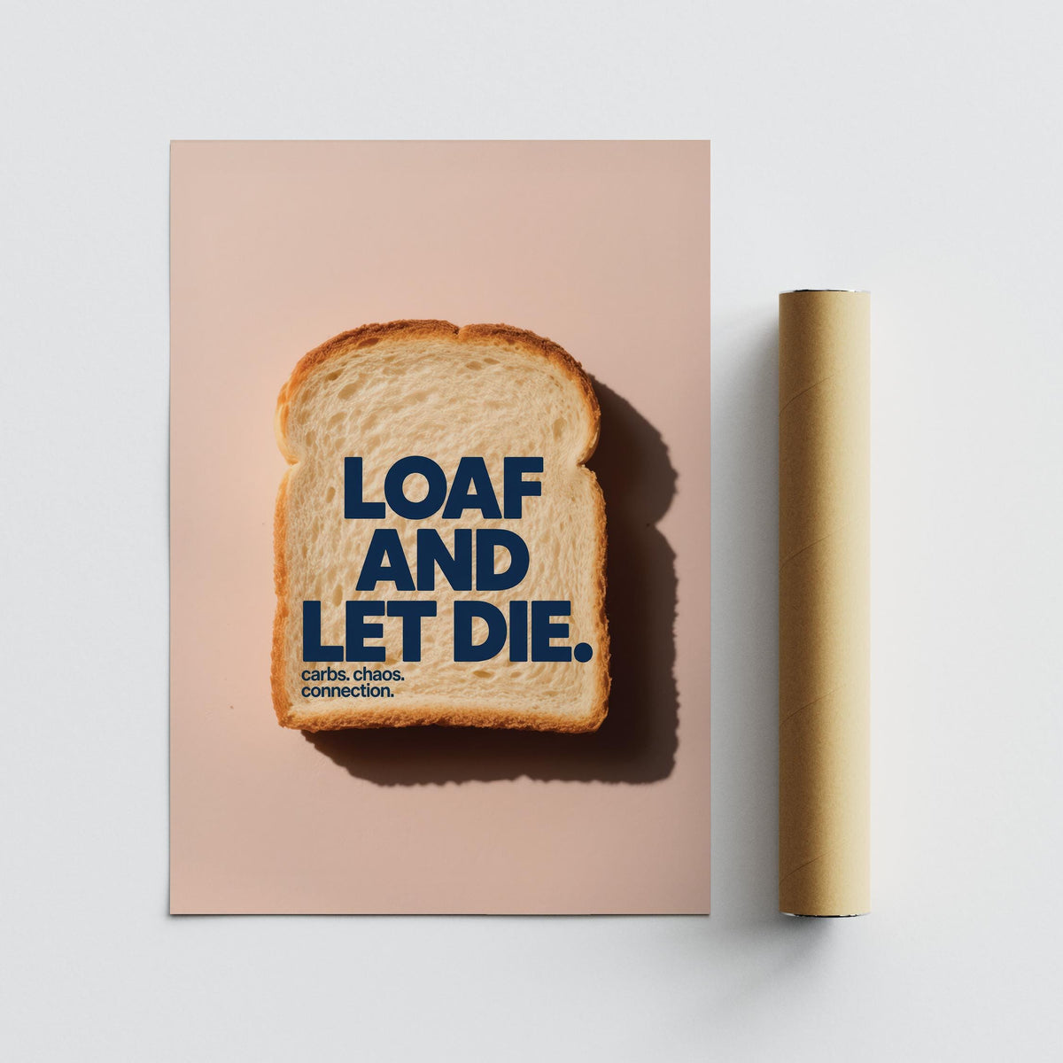 Whimsical toast-themed quirky kitchen art with foodie appeal.