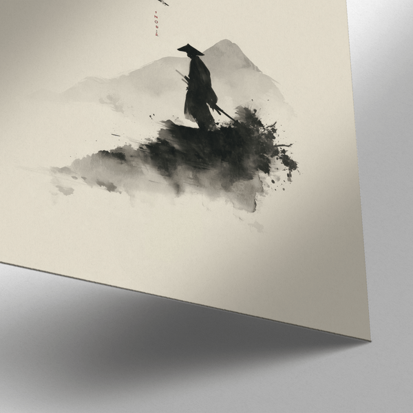 Samurai Wall Art featuring crisp white color, best for dining area wall