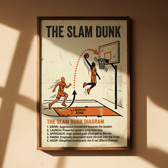 Vibrant Dunking Action