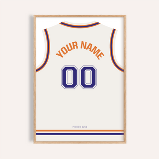 Featuring a jersey-back poster print with YOUR NAME text and 00 number