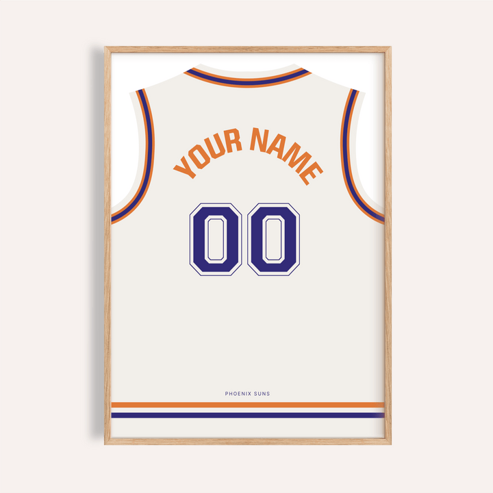 Featuring a jersey-back poster print with YOUR NAME text and 00 number