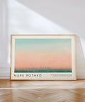 Pastel gradient abstract cityscape wall art