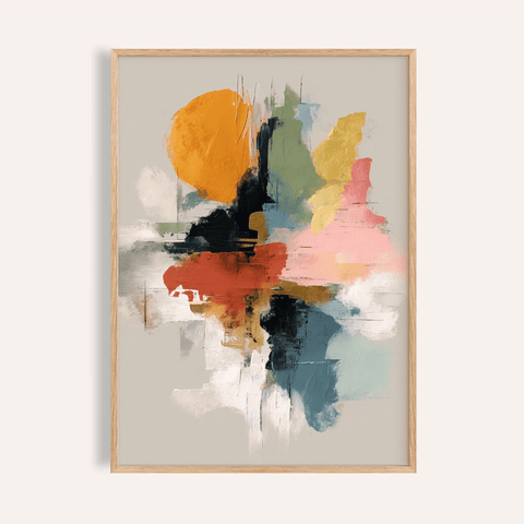 Colorful Abstract Art Print multicolored wall art for living room decor print