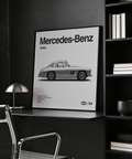 Classic Car Wall Art with Black tones for living room print