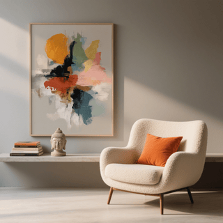 Colorful Abstract Art Print multicolored texture for gallery art print display