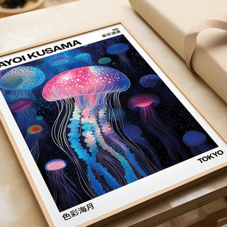 Contemporary abstract Jelly Fish Wall Art suitable for children's rooms