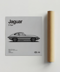 Jaguar E-type Print, Black and White theme, ideal for bedroom wall