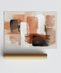 Terracotta Color Art poster with Beige tones for hallway décor