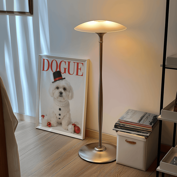 Seasonal Christmas Shih Tzu Poster print for guest room, red and white colors