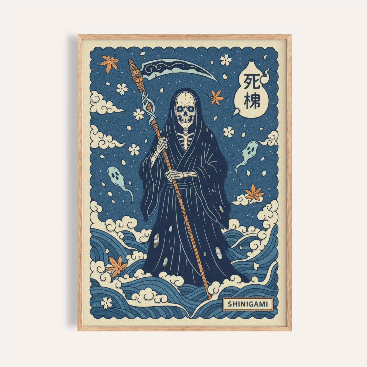 Shinigami Art Print | Japanese Reaper Wall Poster