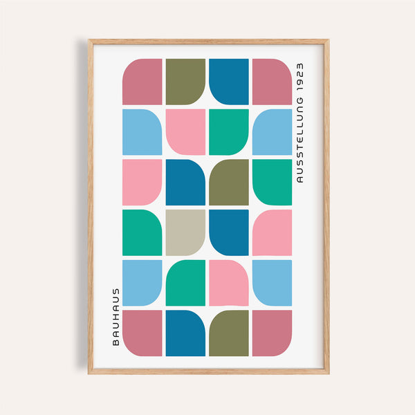 Block colour wall art featuring bold geometric design