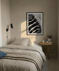 Monochrome Zebra Stripe Art Print featuring abstract stripe bands