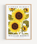 Classic floral wall art by William Morris featuring sunflowers
