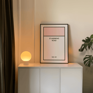 Street Name Family Personal poster, Multicolored and White, study room art