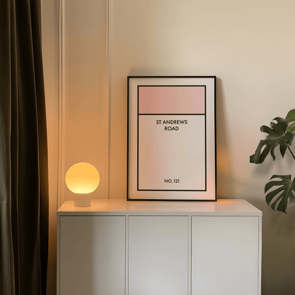 Street Name Family Personal poster, Multicolored and White, study room art