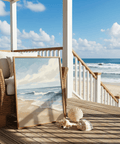 Seascape Poster showcasing Blue, Beige, and White in a beach home print