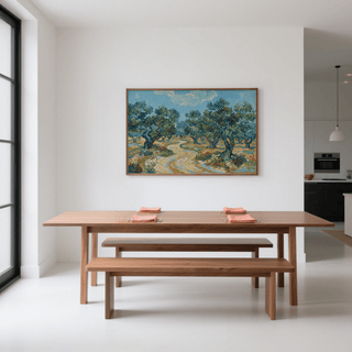Olive Tree Landscape Print in Multicolored tones for bedroom art print