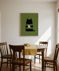 Grumpy Cat Wall Art with black cat, ideal for office wall art
