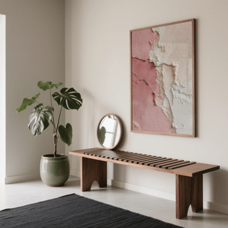 Minimalist Pink Wabi Sabi Poster Pink Beige for office wall art print