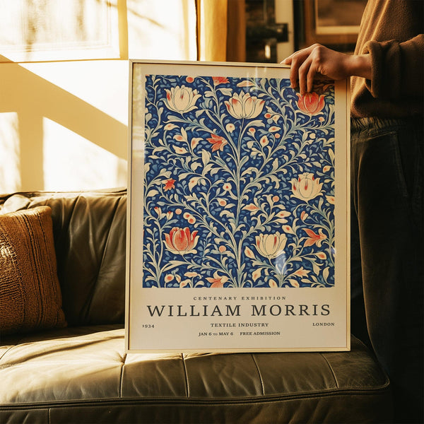 Floral-themed vintage flower wall art featuring sweeping stems and blossoms