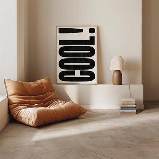 Black and white cool typography poster for chic home decor