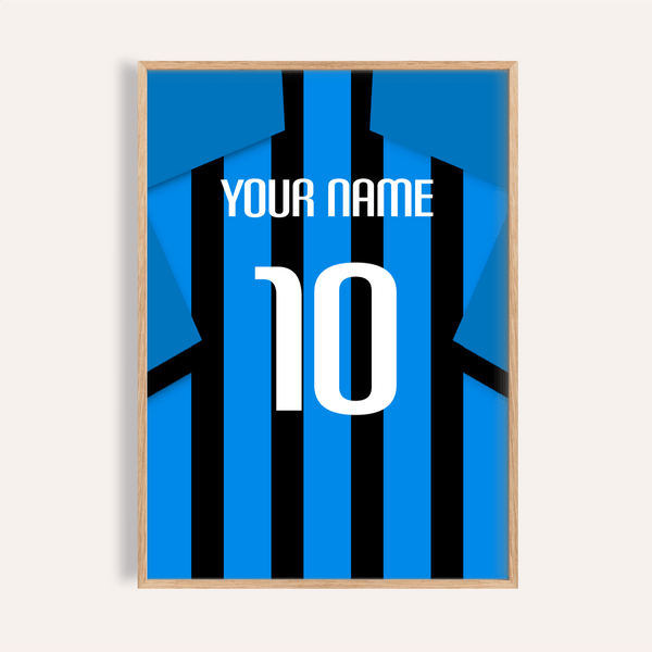 Atalanta Football Shirt Poster with custom name above large number 10