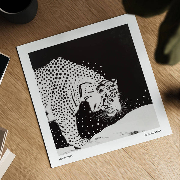 Abstract dotted pattern tiger from japanese tiger art collection