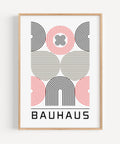 Abstract Bauhaus poster art in vibrant colours, ideal for contemporary and retro-inspired spaces
