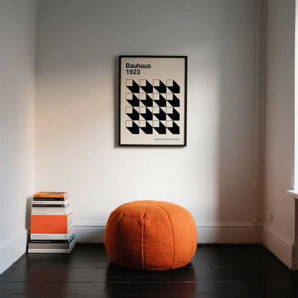 Shadow cube design in Pictures for a Home Office poster with geometric layout.