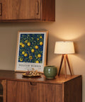 Lemon Wall Art for Kitchen with rich botanical texture and elegant citrus design.
