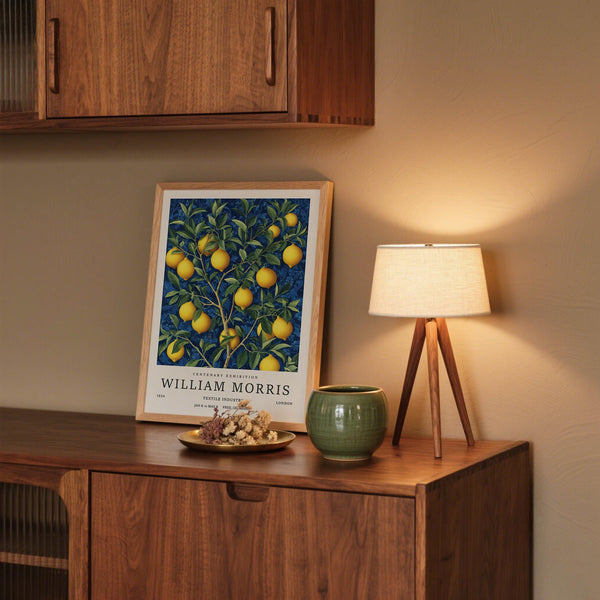 Lemon Wall Art for Kitchen with rich botanical texture and elegant citrus design.