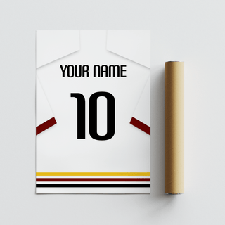 Germany Football Shirt Poster mockup displaying simplified jersey lines