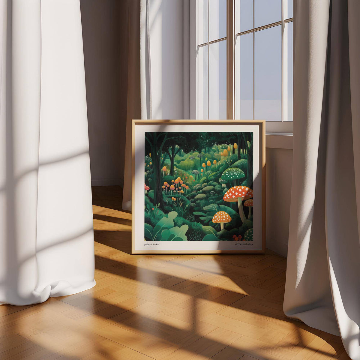 enchanted forest wall art with magical woodland scenery