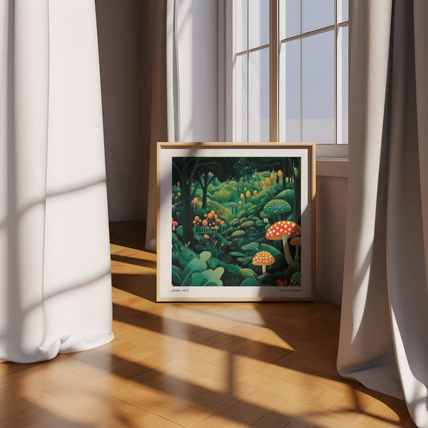 enchanted forest wall art with magical woodland scenery