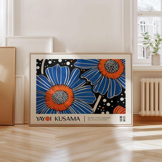 Unique flower art with artistic dots and abstract floral forms