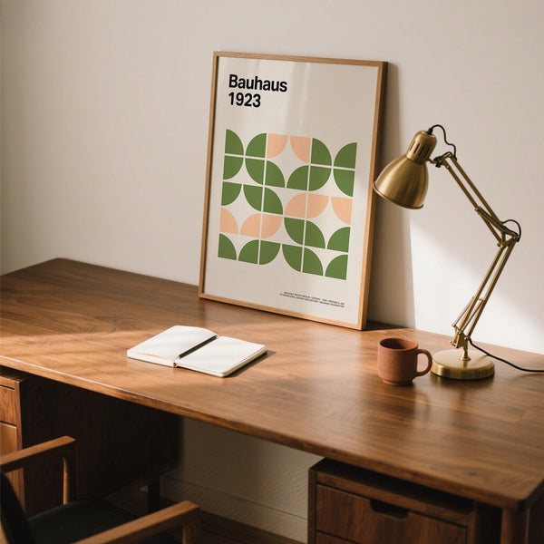 Geometric semi-circle pattern in modern minimalist wall art print.