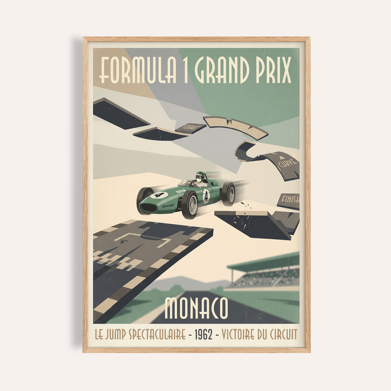 Formula 1 Grand Prix Poster | Monaco Track Wall Art