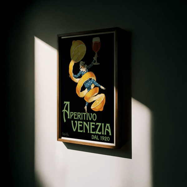 Vintage Aperitivo Print with green accents, beautiful for bar wall art