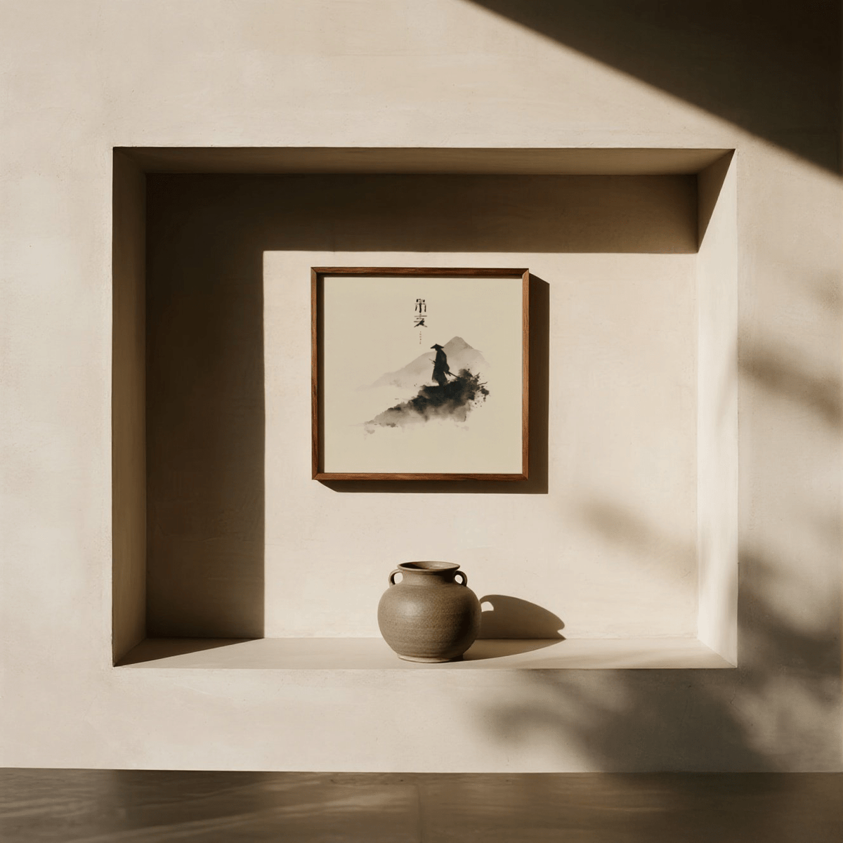 Samurai Wall Art on a white background, ideal for bedroom wall art