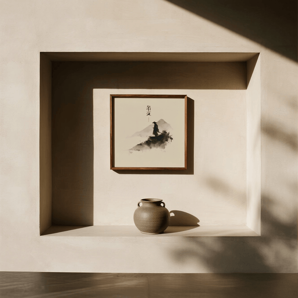 Samurai Wall Art on a white background, ideal for bedroom wall art